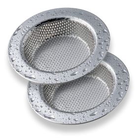 2PCS Kitchen Sink Strainer - Stainless Steel, Large Wide Rim 4.5 Diameter (Color: Silver)