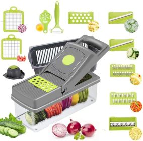 15 In 1 Food Vegetable Slicer Salad Fruit Peeler Cutter Dicer Chopper Kitchen (Option: New)